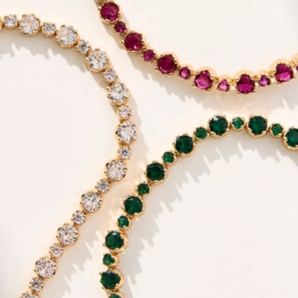 Anthropologie Clear Stone Tennis Bracelet NWT